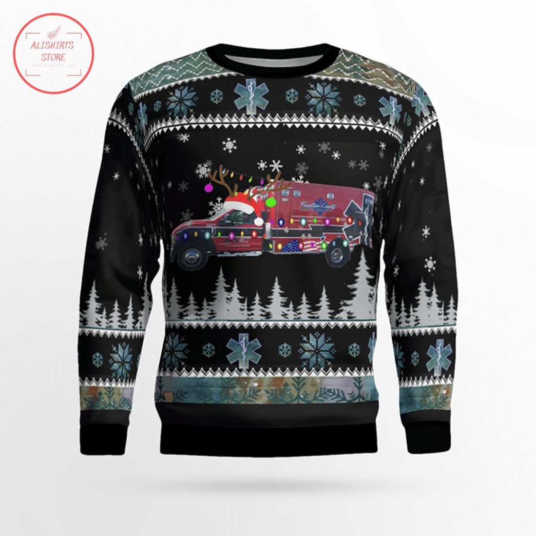 Fountain County Ems Ugly Christmas Sweater