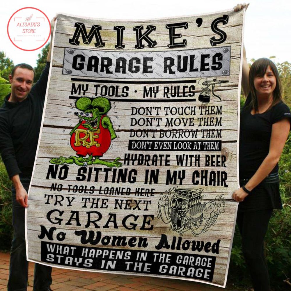 Garage Rules of Rat Fink Alien Blanket