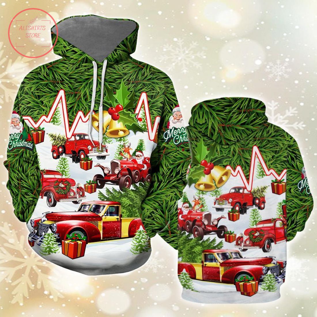 Get A Tree With Santa Christmas 3D Hoodie