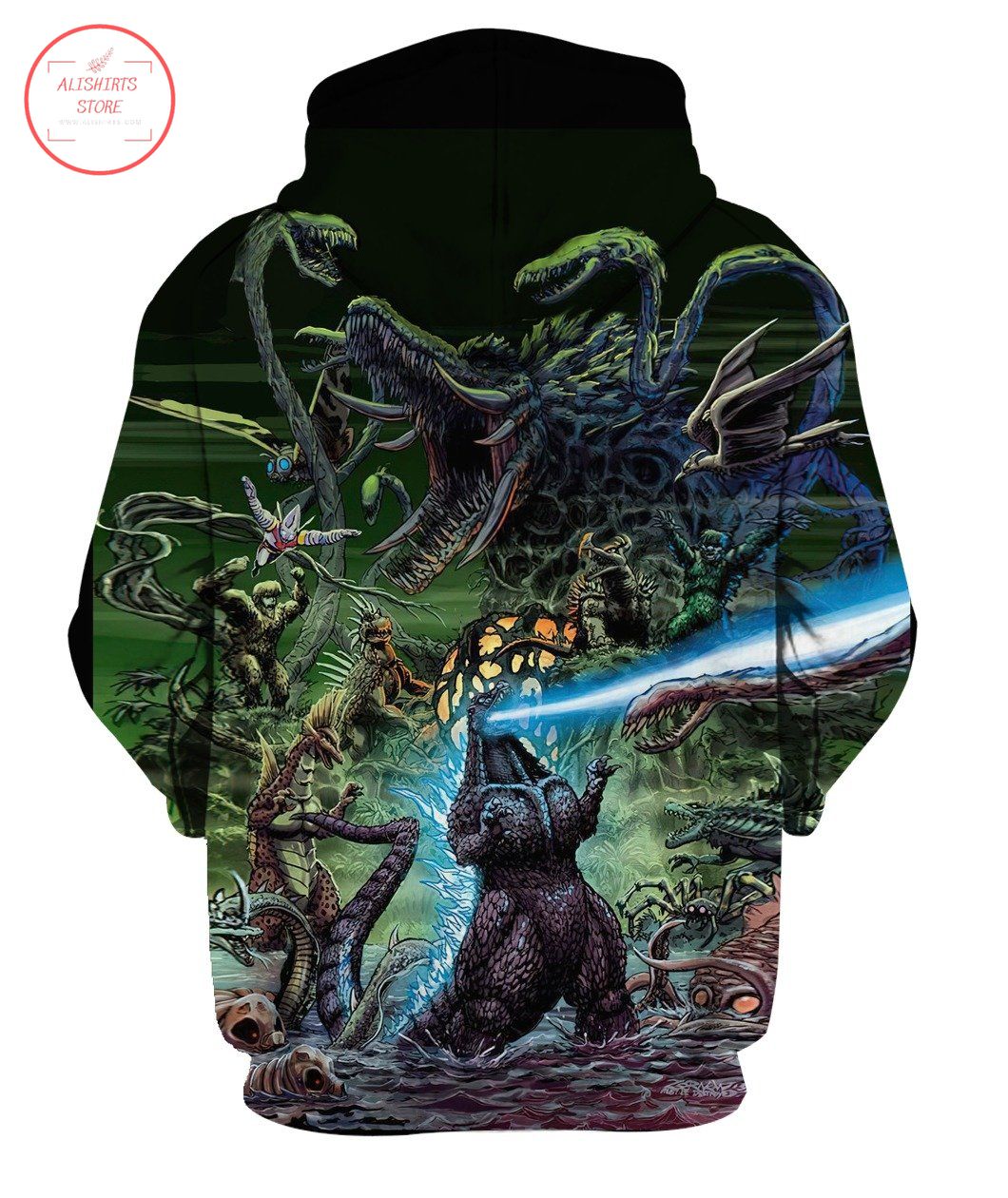 Godzilla 3D All Over Print Hoodie