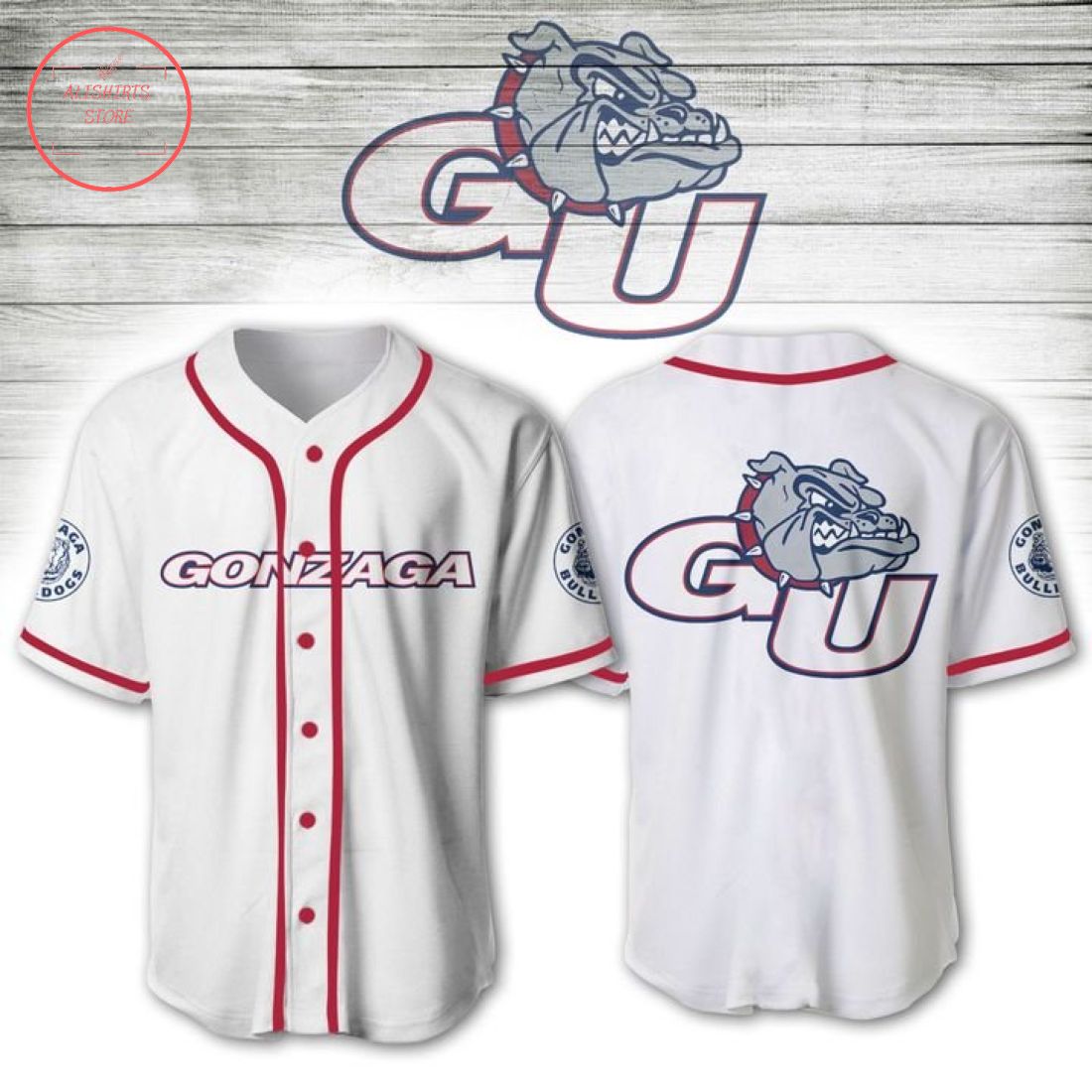 Gonzaga Bulldogs NBA Baseball Jersey