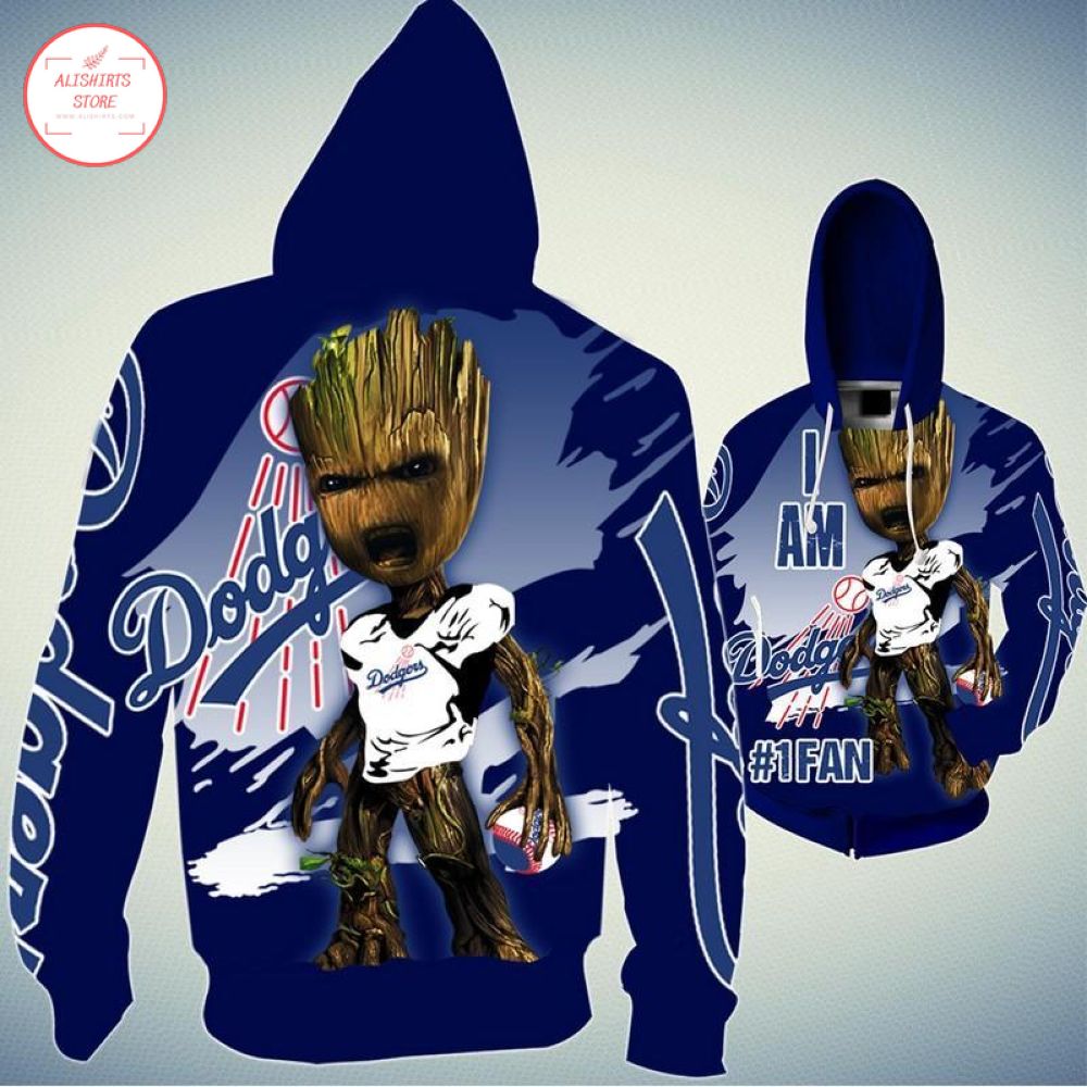 Groot Los Angeles Dodgers 3D Hoodie