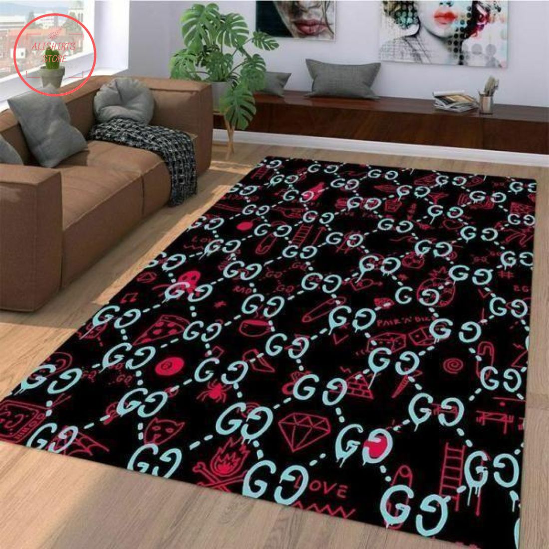 Gucci Floor Rug Area Rug Living Room Carpet Rug