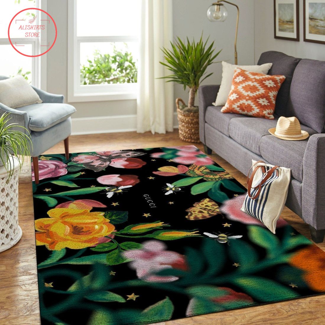 Gucci Print Rug Flowers Hypebeast Carpet