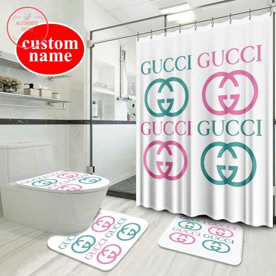 Gucci Waterproof Shower Curtain Window Curtain