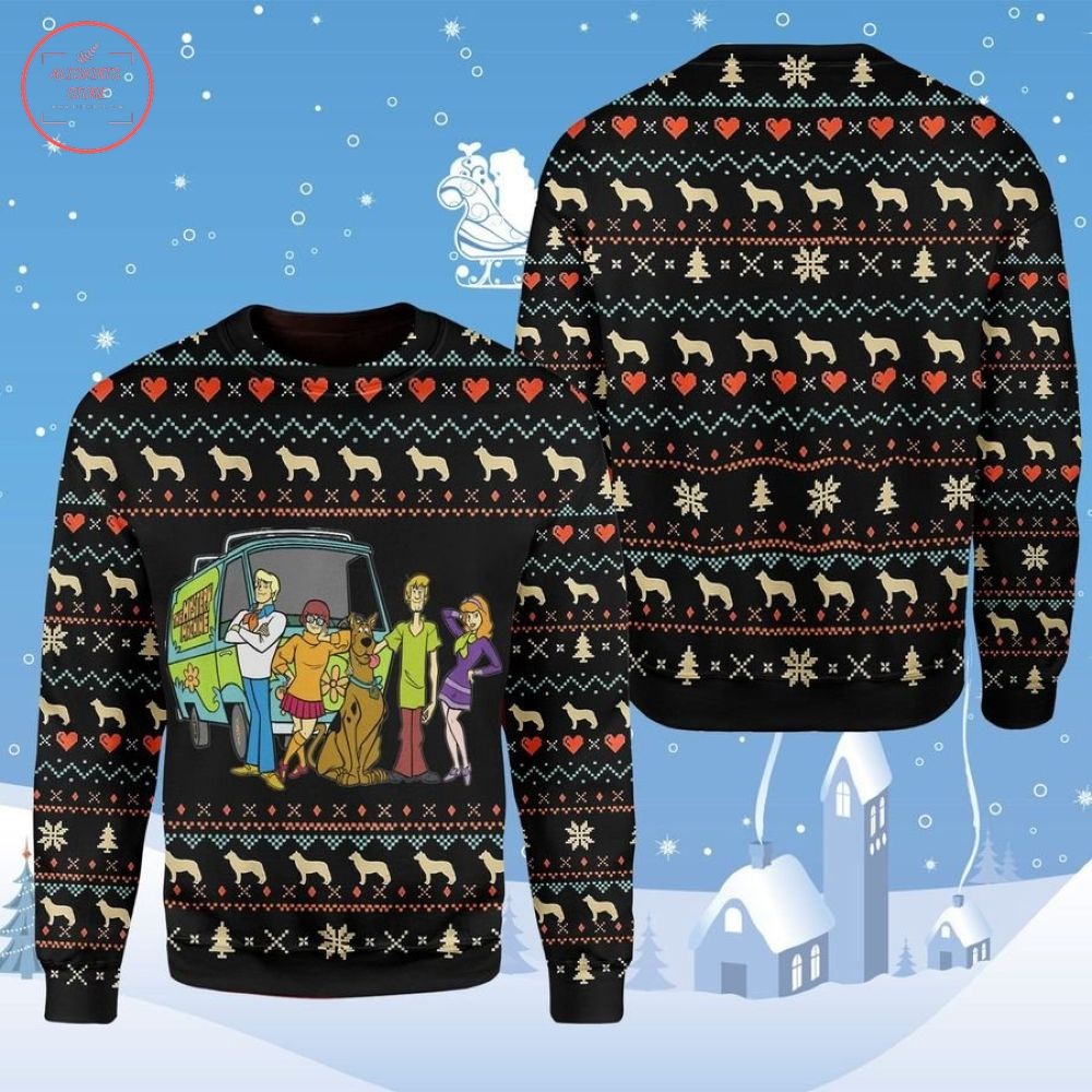 Happy Dog Scooby Doo Ugly Christmas Sweater