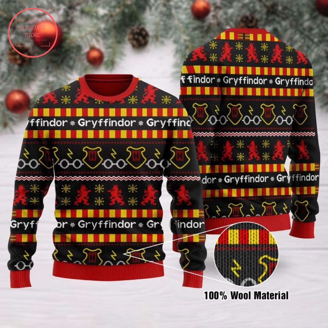 Harry Potter Gryffindor Ugly Christmas Sweater