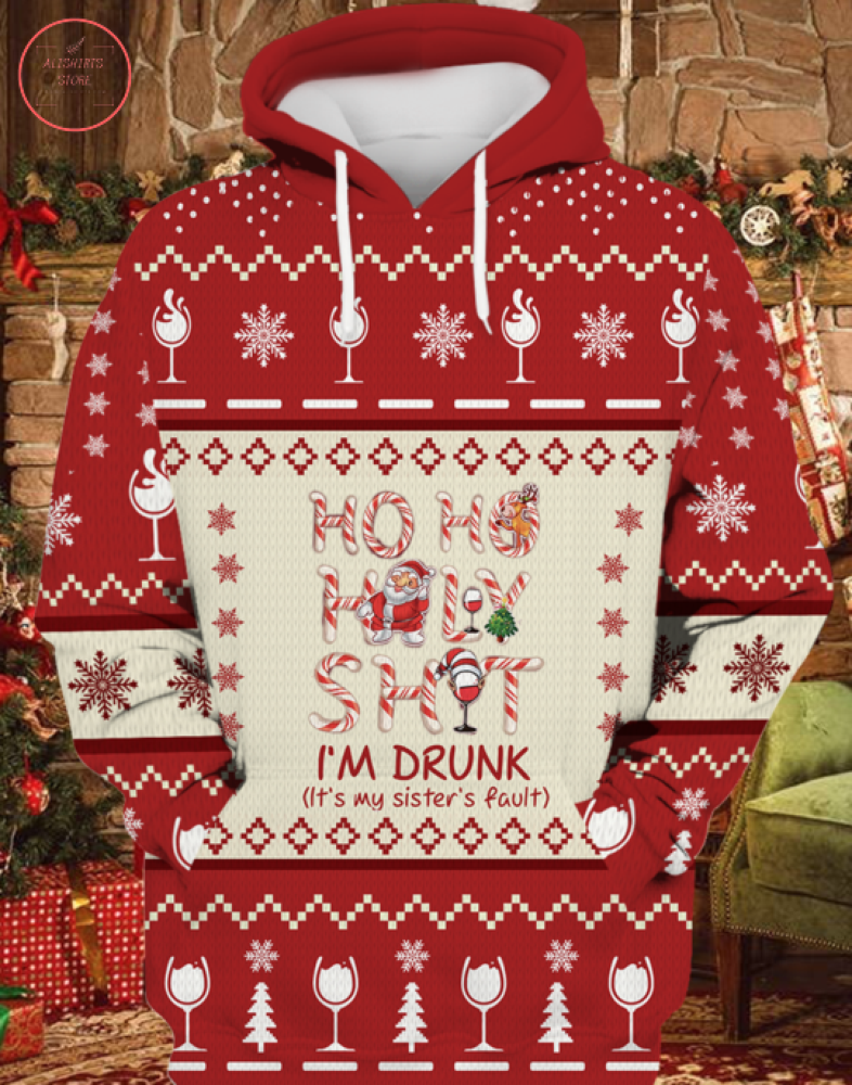 Ho Ho Ho I'm Drunk Christmas 3d Hoodie