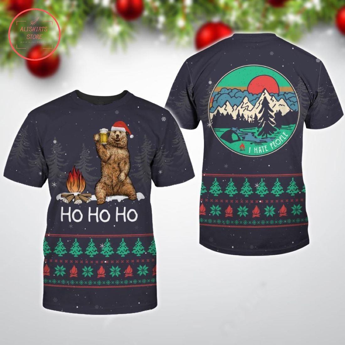 Ho Ho Ho Ugly Christmas 3D All Over Print Shirts, Hoodie