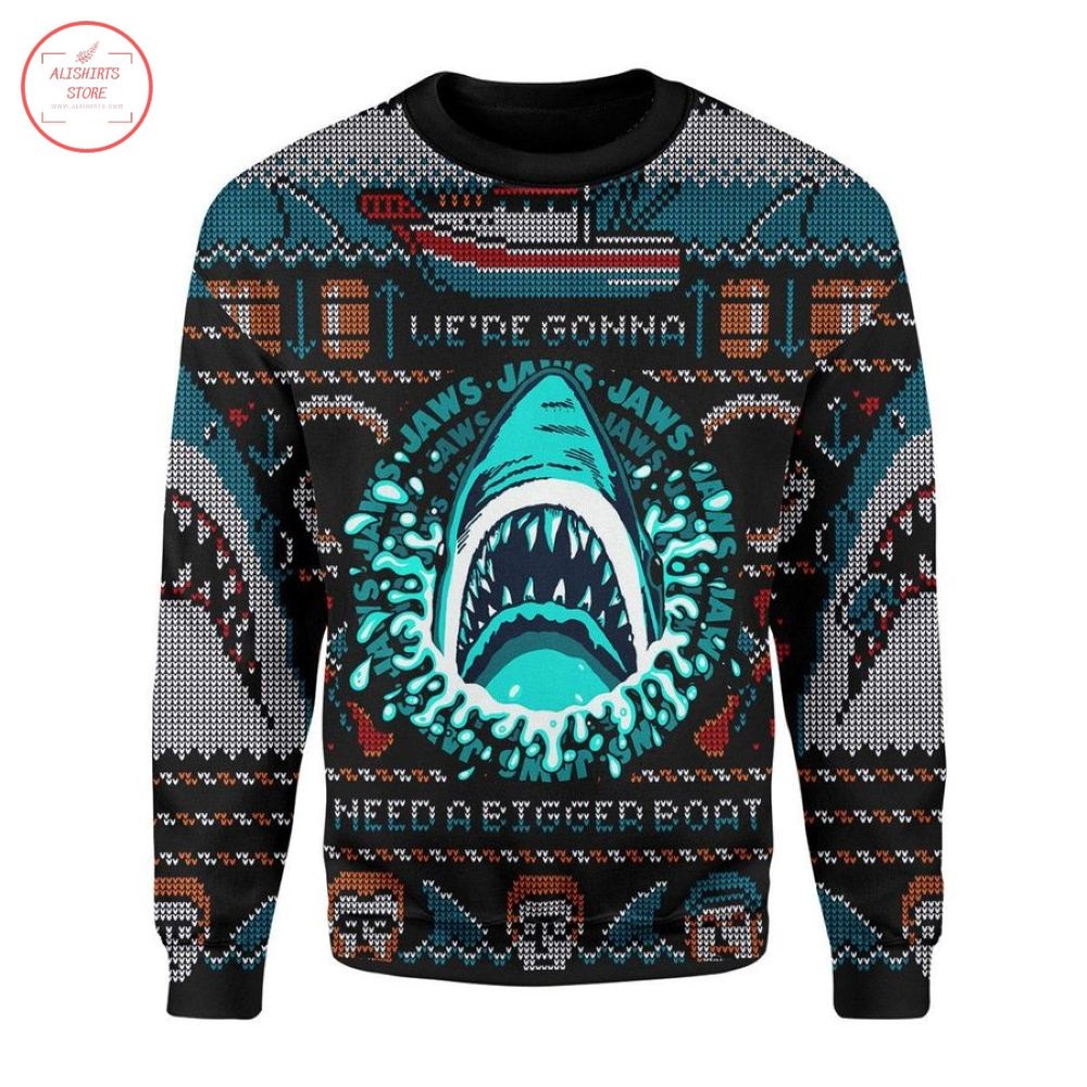 Horror Shark Ugly Christmas Sweater