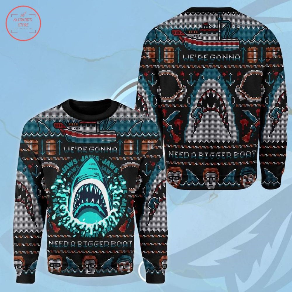 Horror Shark Ugly Christmas Sweater