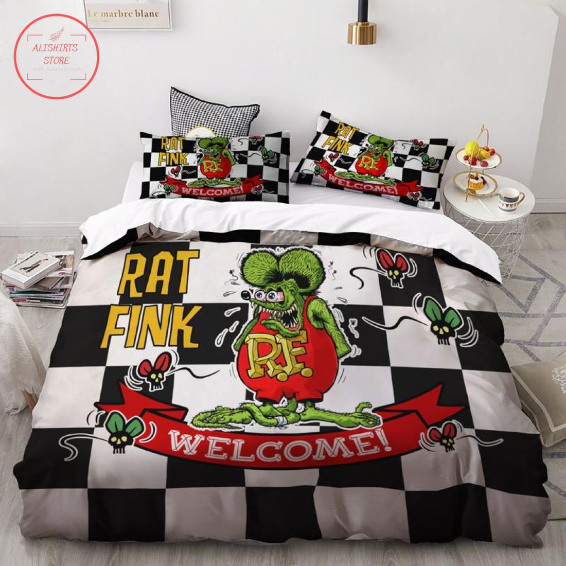 Hotrod Welcome Rat Fink Bedding Set