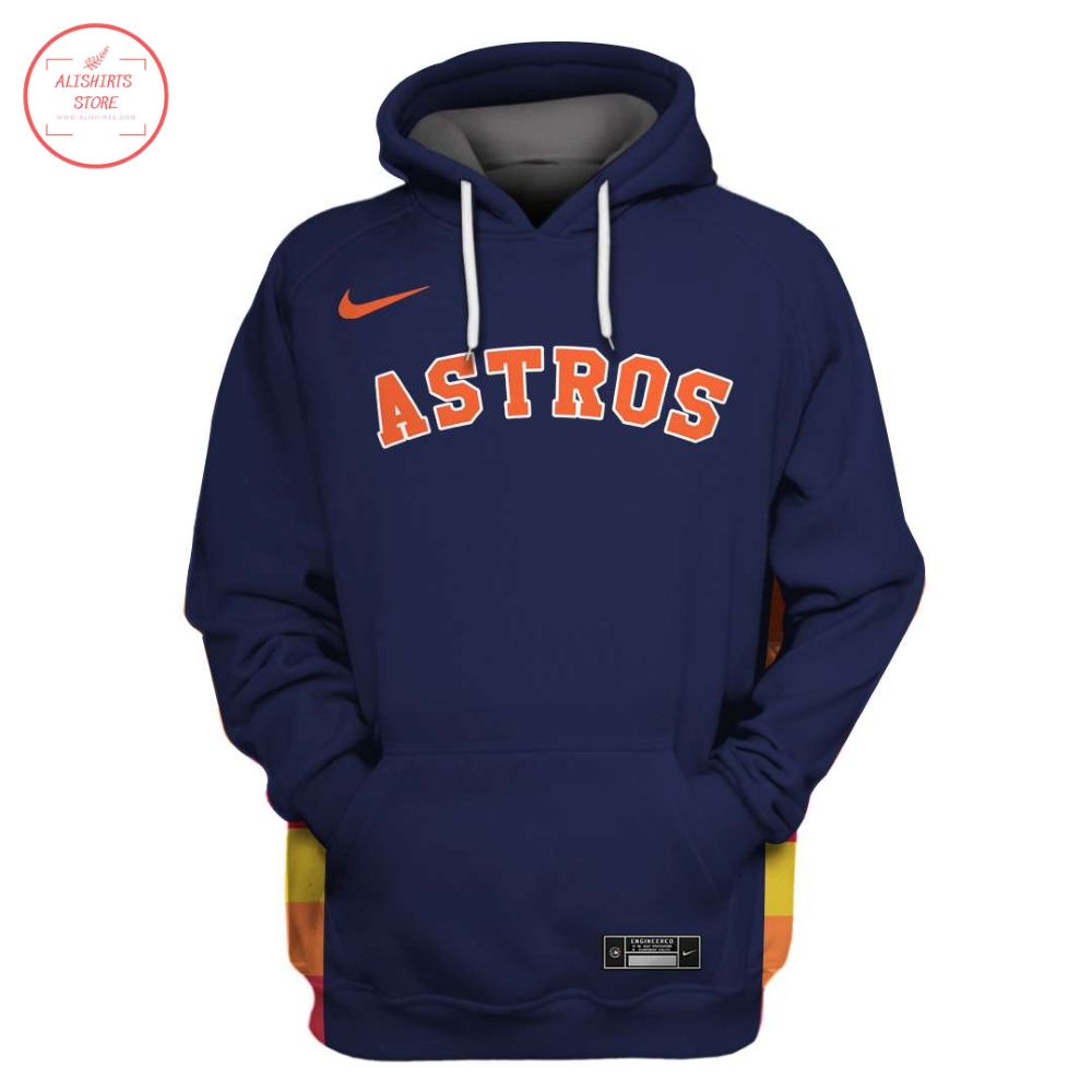 Houston Astros Navy Personalized Hoodie 3d