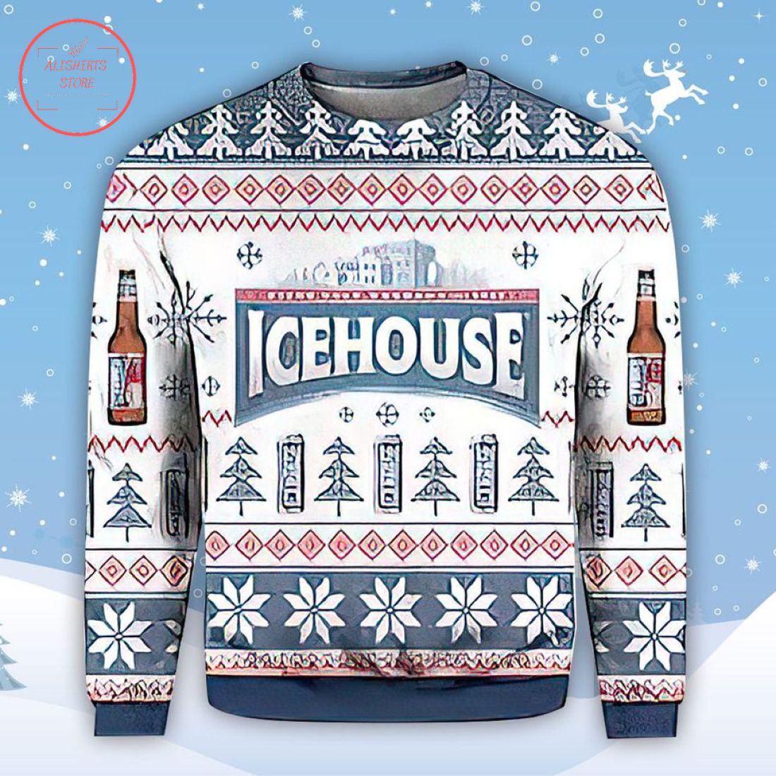 Icehouse Beer Ugly Christmas Sweater