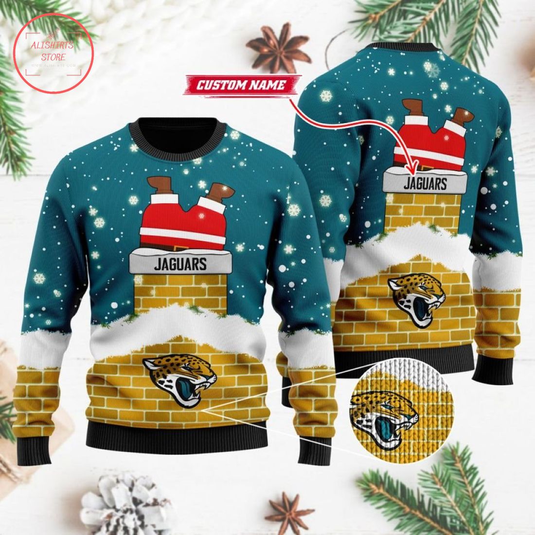 Jacksonville Jaguars Santa Claus Custom Ugly Christmas Sweater