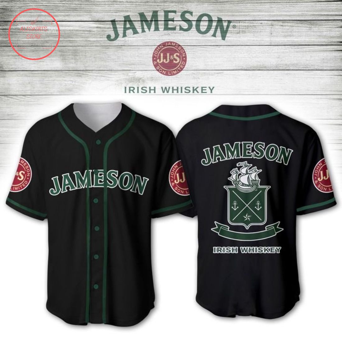 Jameson Irish Whiskey Baseball Jersey