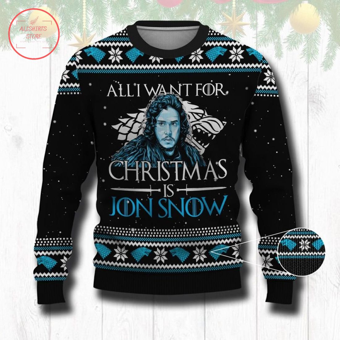 Jon Snow Game of Thrones Ugly Christmas Sweater