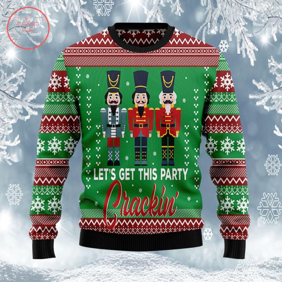 Let's Get This Party Crackin Nutcrackers Ugly Christmas Sweater