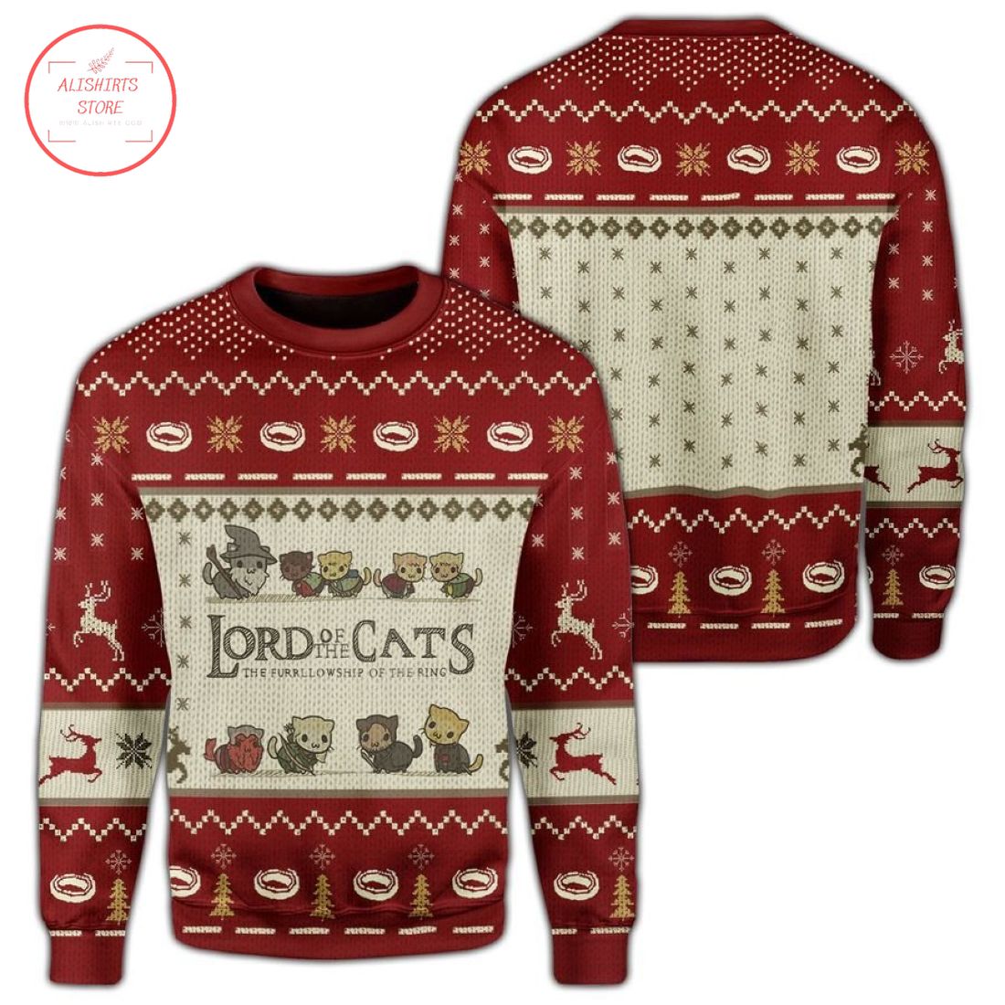 Lord Of The Cats Ugly Christmas Sweater