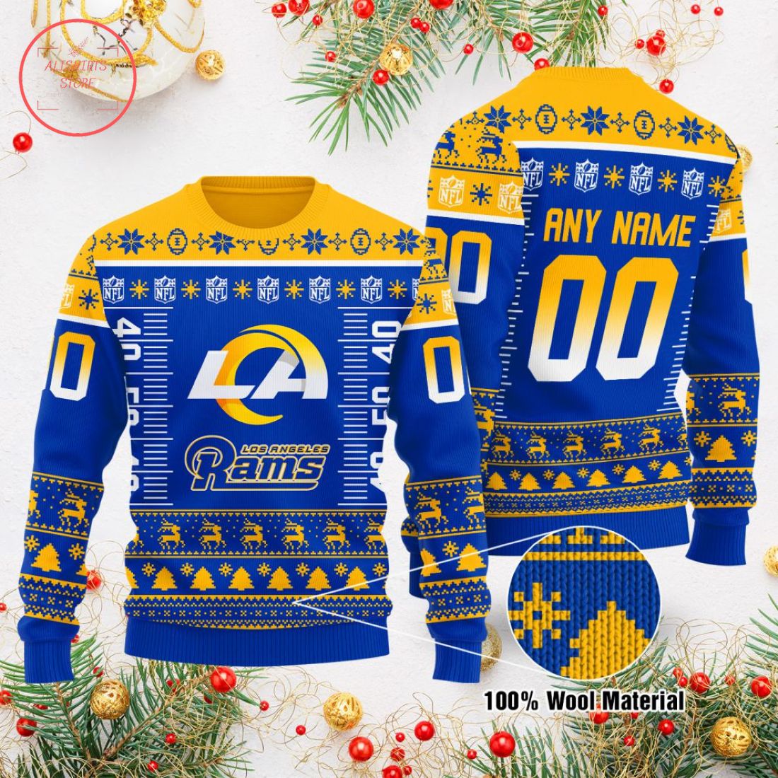 Los Angeles Rams 2021 Custom Ugly Christmas Sweater