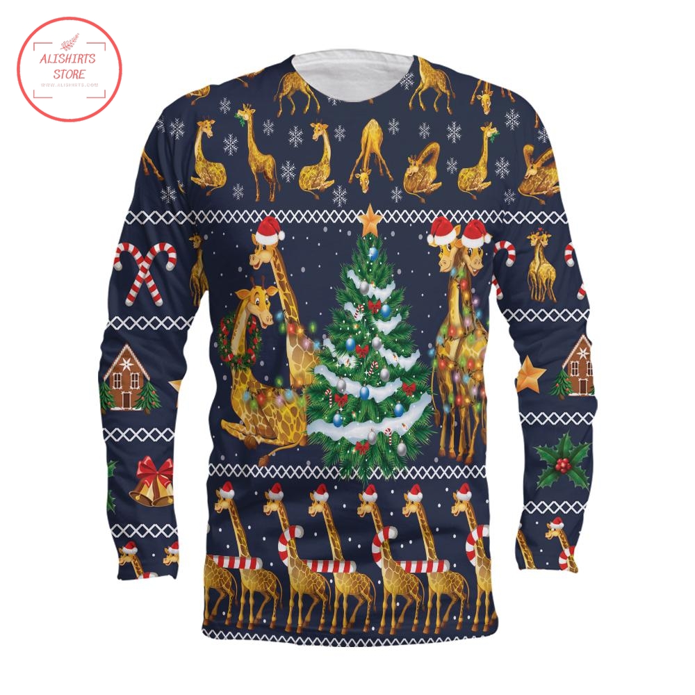 Love Giraffe Christmas Sweater