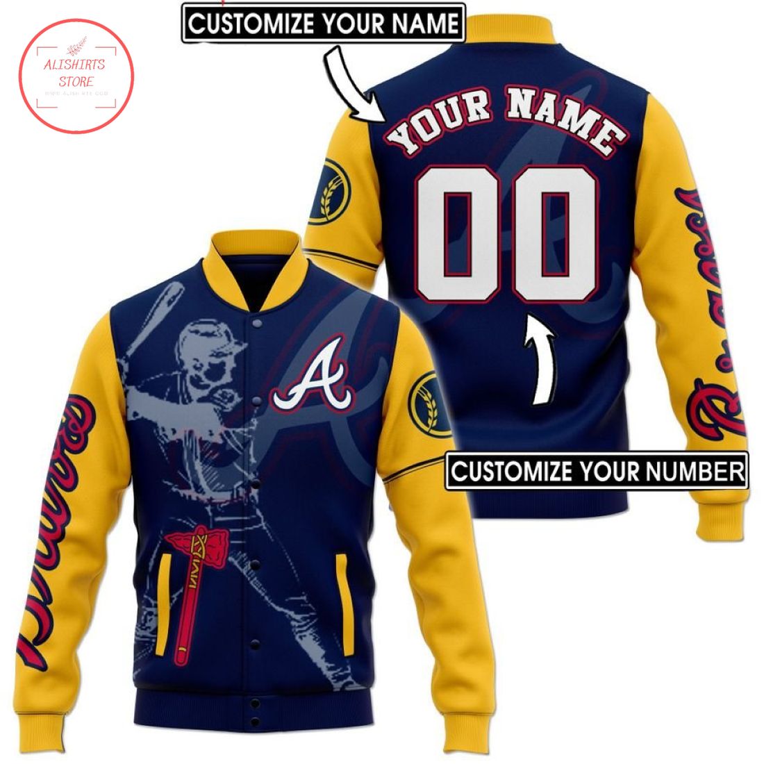 MLB Atlanta Braves Personalized Baseball Jacket