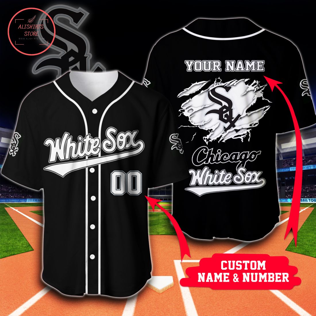 MLB Chicago White Sox Personalized Baseball Jersey