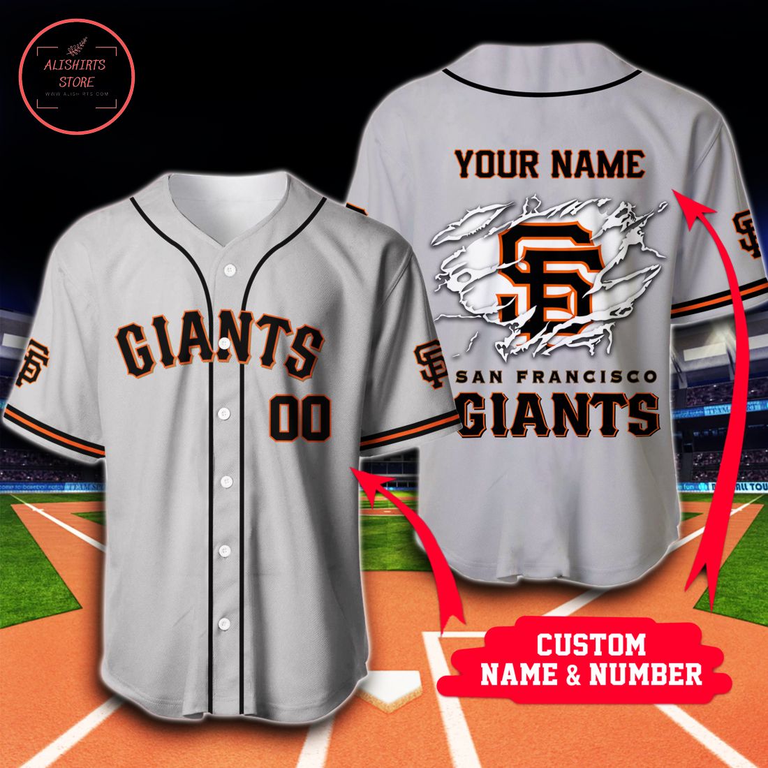 MLB San Francisco Giants Personalized Baseball Jersey