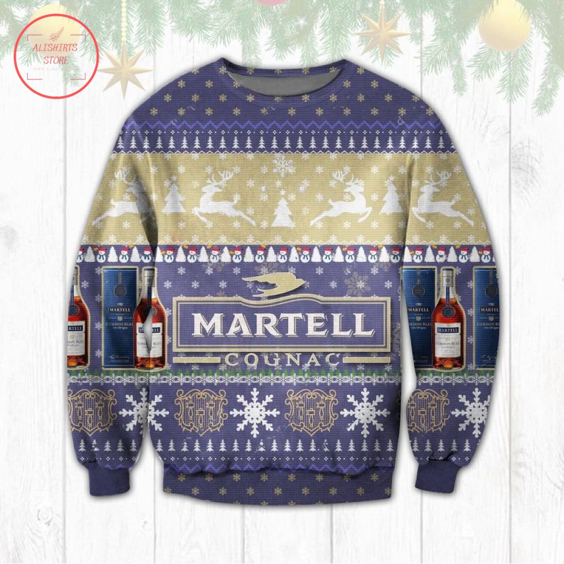 Martell Cognac Ugly Christmas Sweater