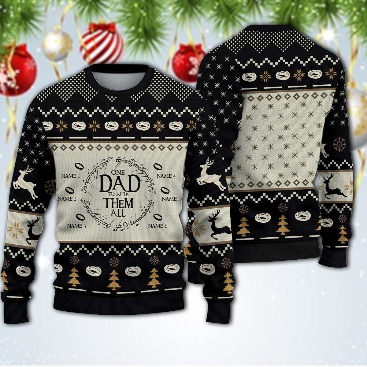 One Dad To Rule Them All Ugly Sweater