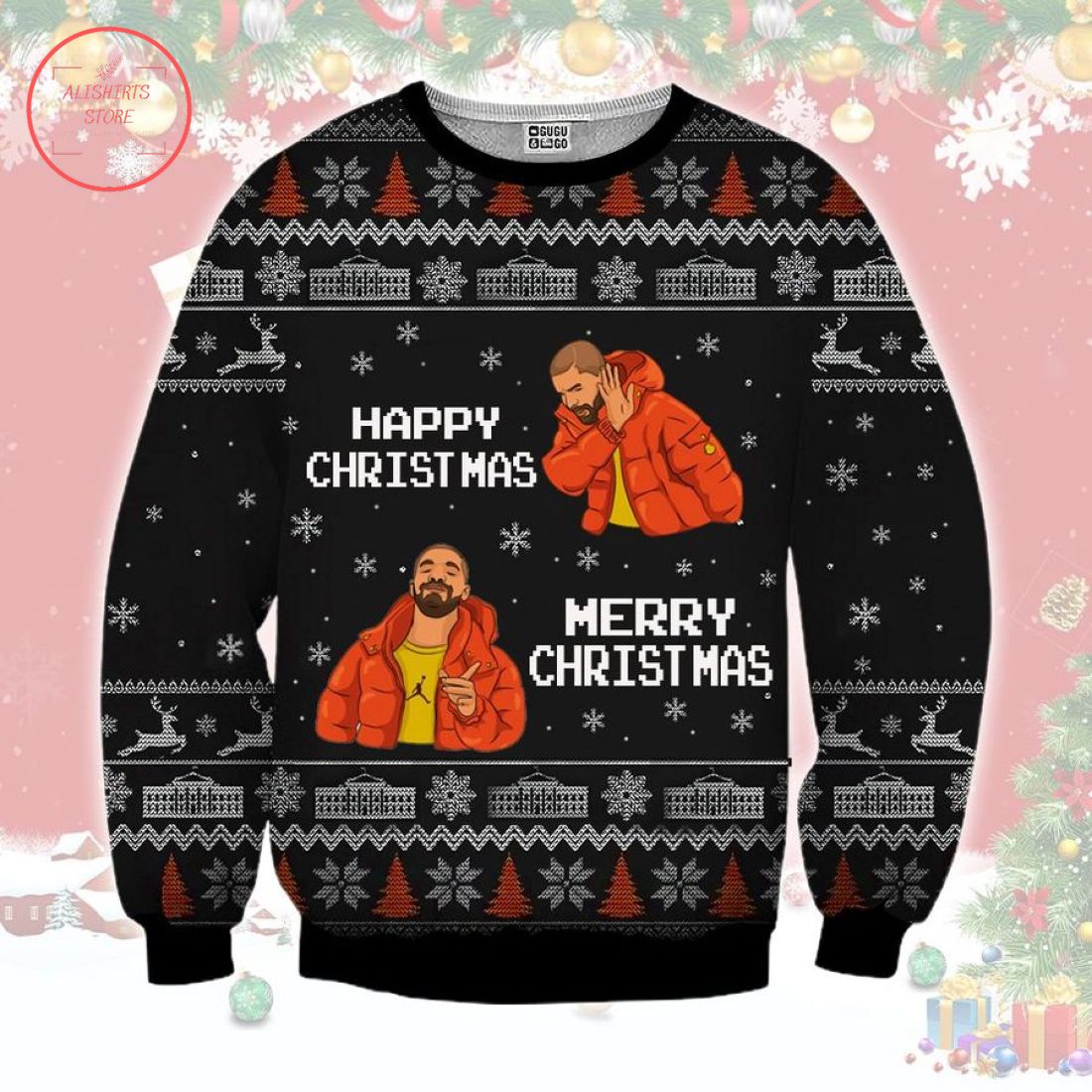 Merry Christmas Drake Meme Ugly Christmas Sweater