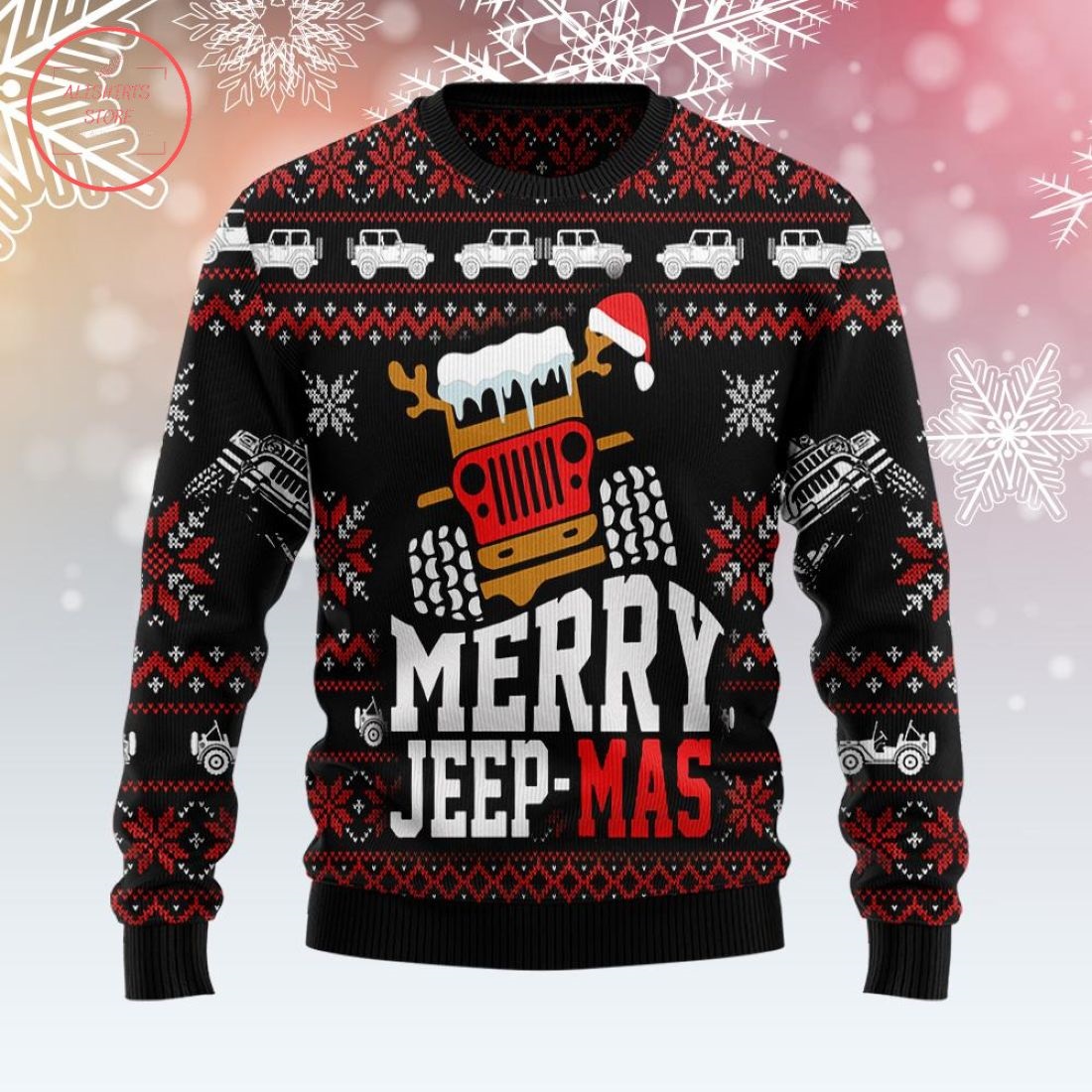 Merry Jeepmas Ugly Christmas Sweater