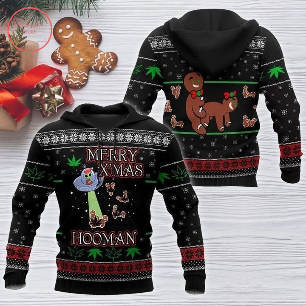 Mery XMas with Hooman 3D Hoodie