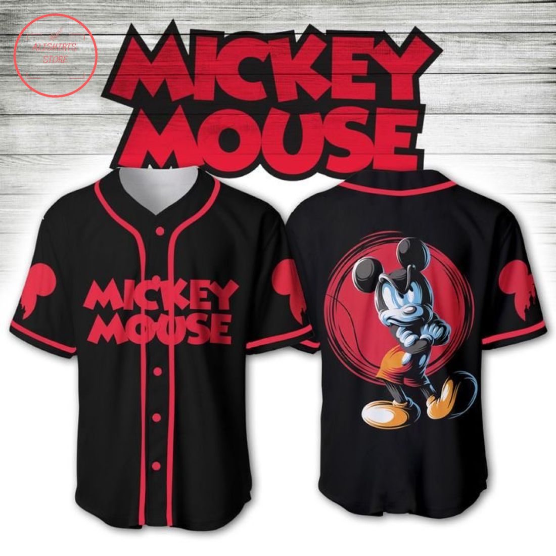 Mickey Mouse Disney Baseball Jersey