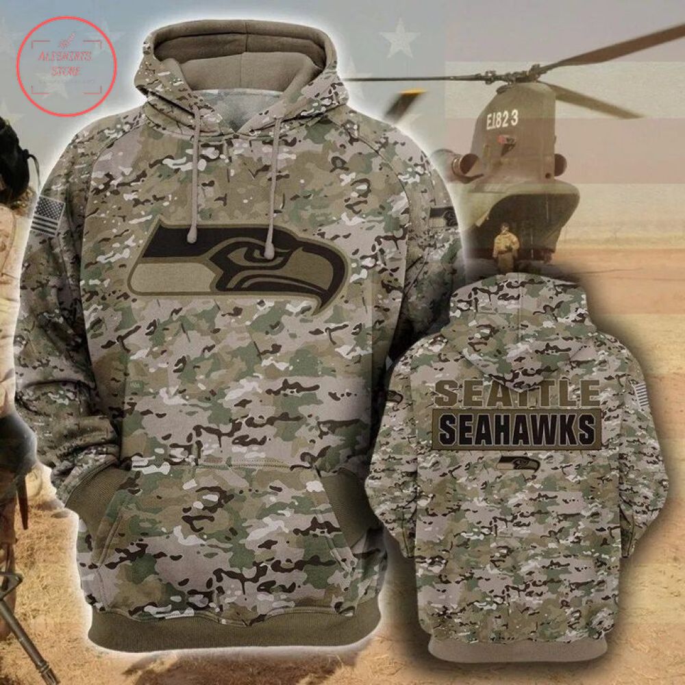 Military Seattle Sea Hawks Hoodie