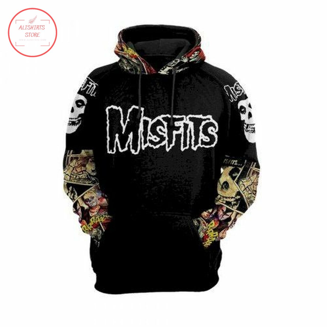 MitFiTs Skull Black 3D Hoodie