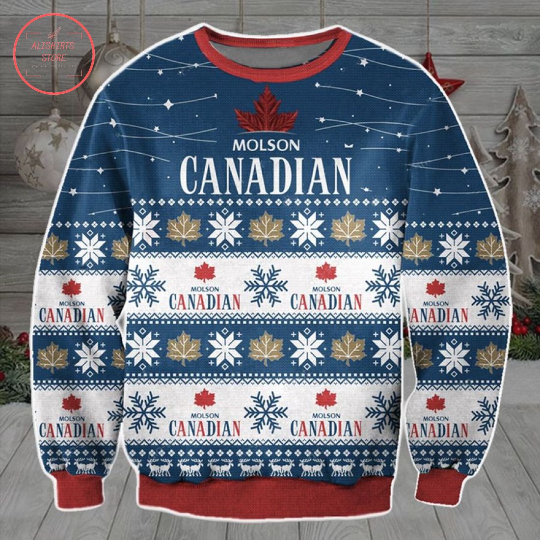 Molson Canadian Beer Ugly Christmas Sweater