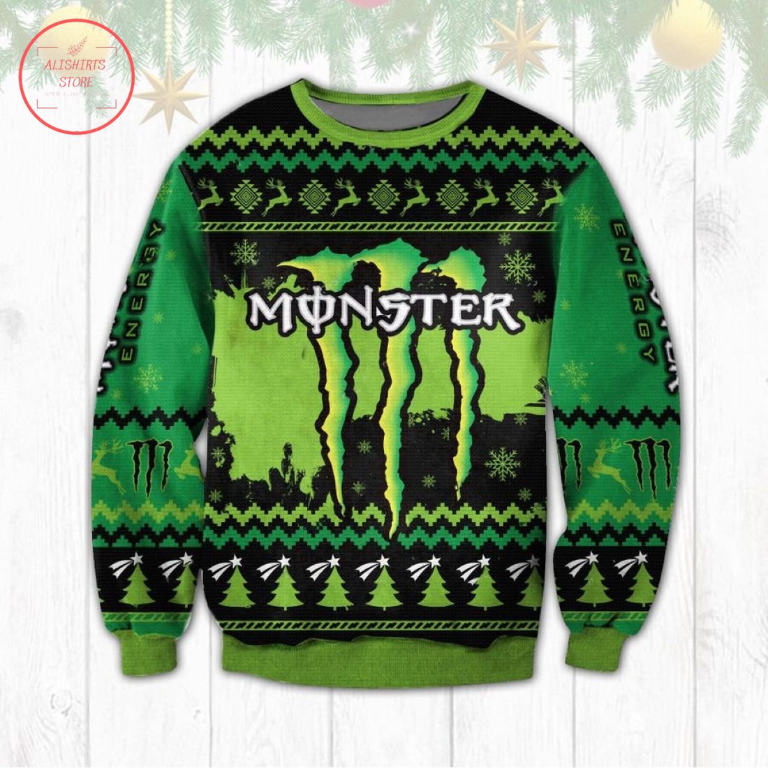 Monster Energy Ugly Christmas Sweater