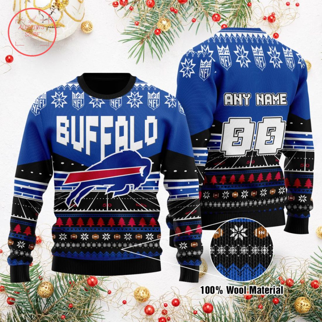 NFL Buffalo Bills Custom Ugly Christmas Sweater