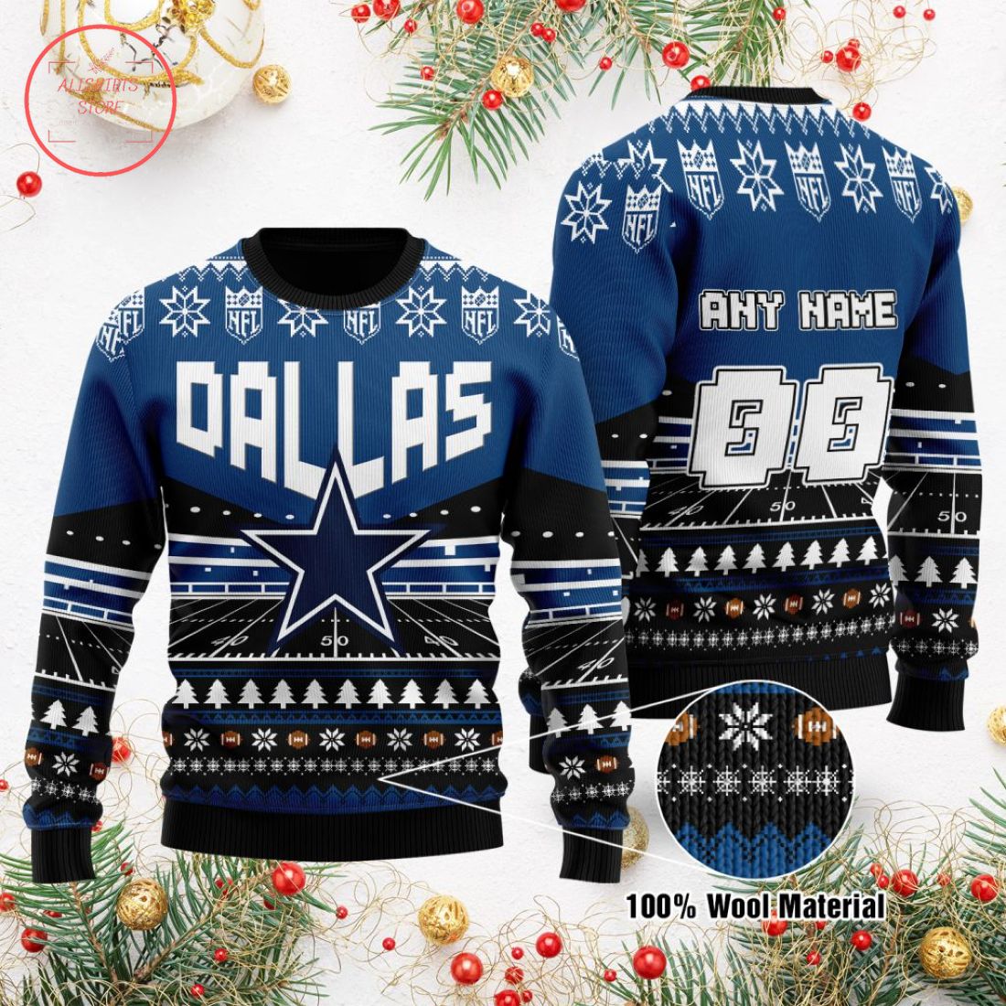 NFL Dallas Cowboys Custom Ugly Christmas Sweater