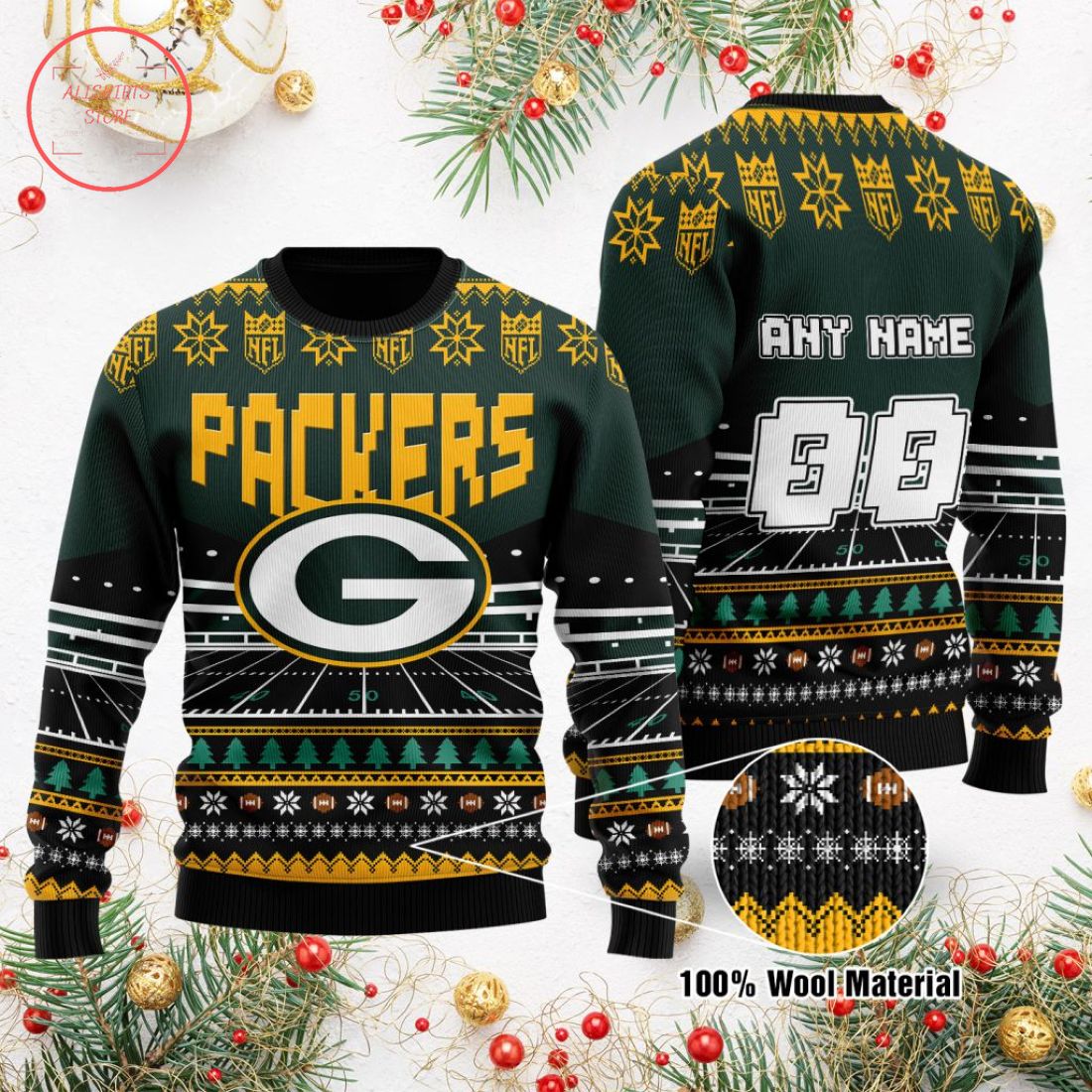 NFL Green Bay Packers Custom Ugly Christmas Sweater