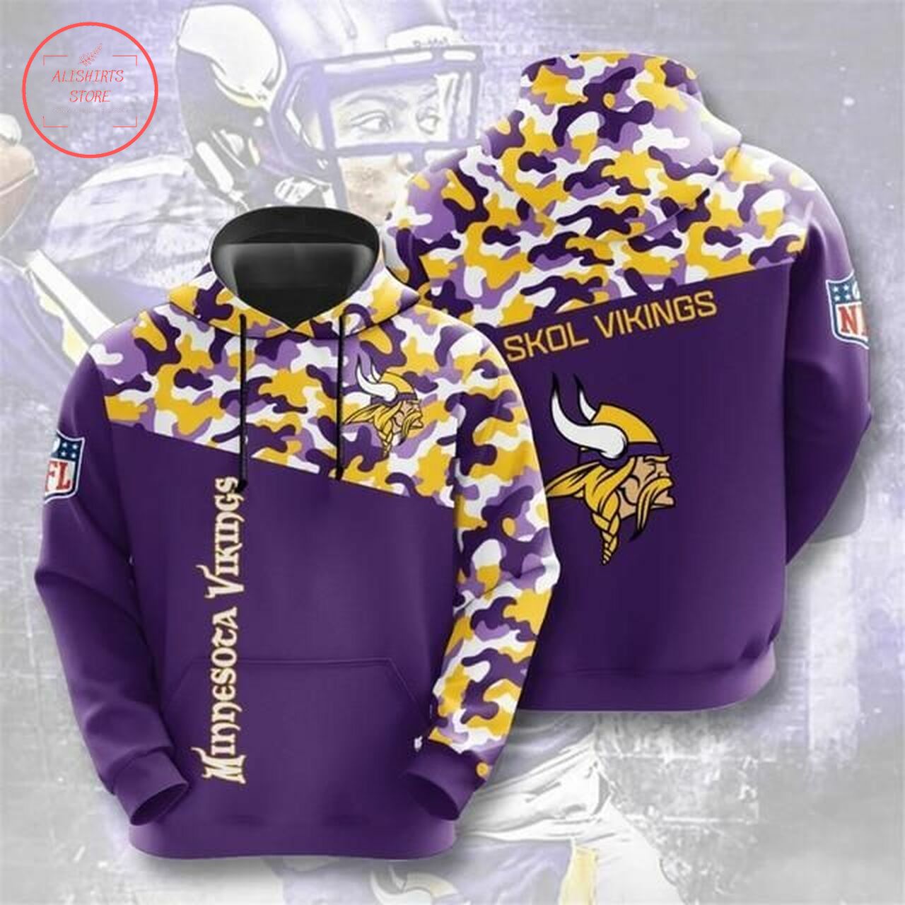 NFL Minnesota Vikings Camouflage Hoodie