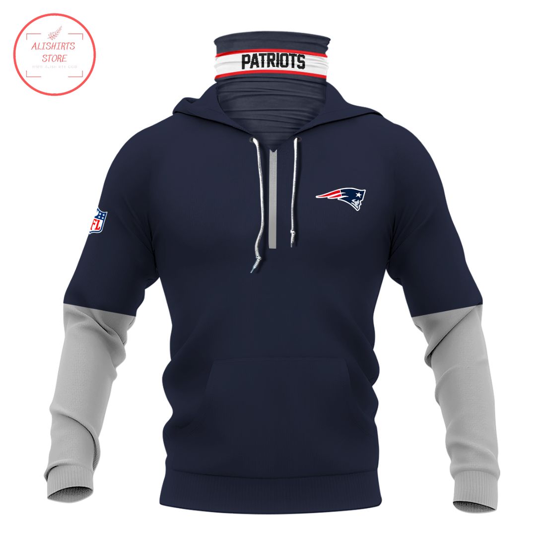 NFL New England Patriots Gaiter Hoodie