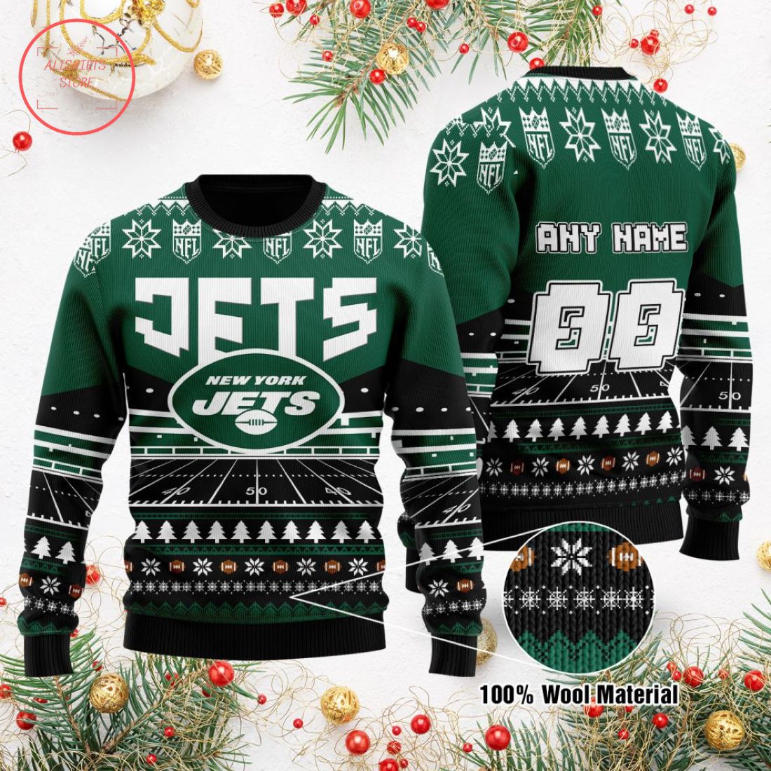 NFL New York Jets Custom Ugly Christmas Sweater