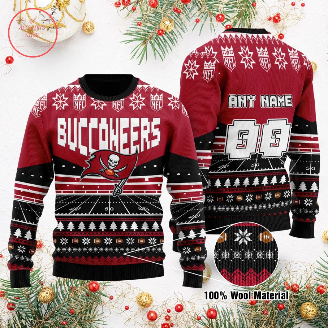 NFL Tampa Bay Buccaneers Custom Ugly Christmas Sweater