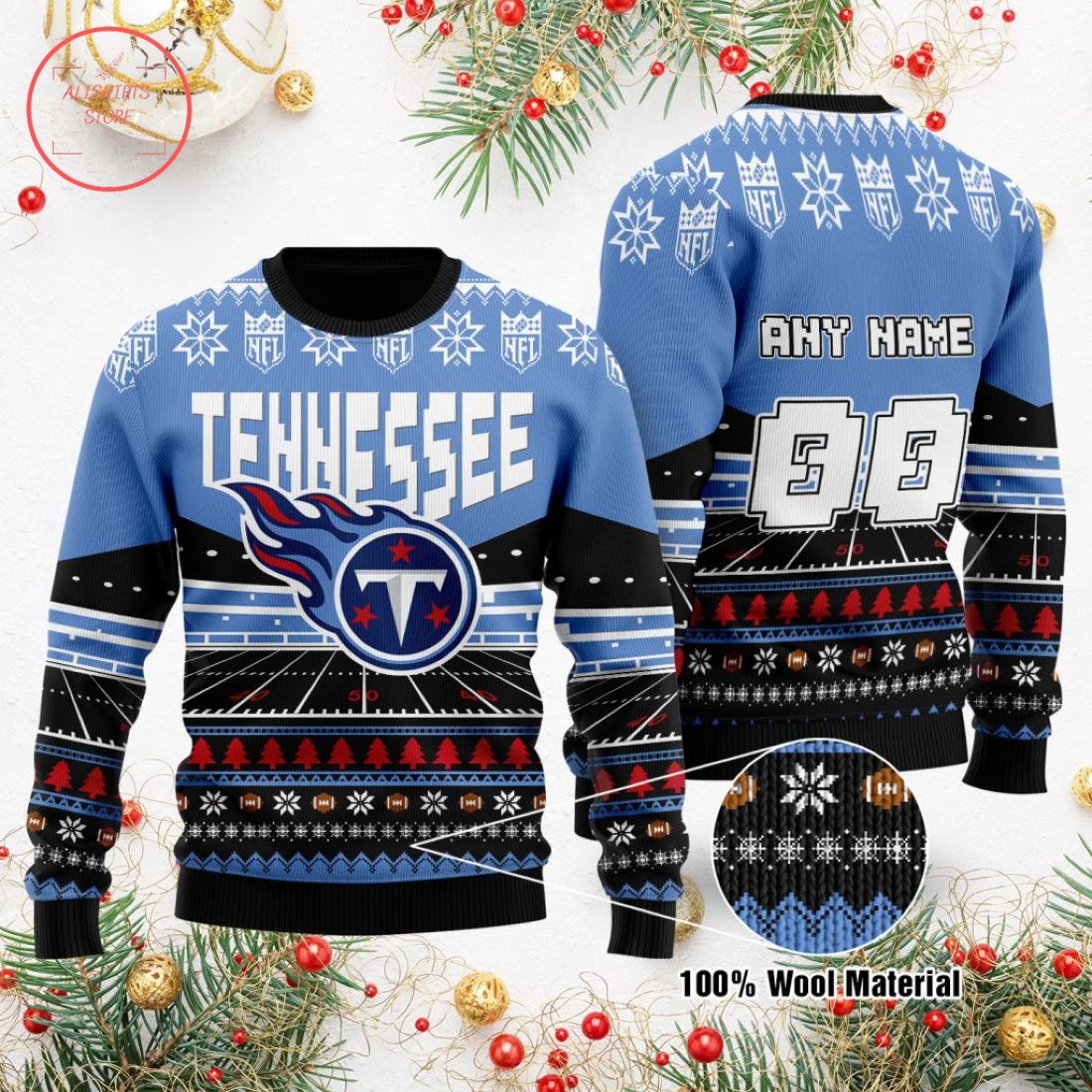 NFL Tennessee Titans Custom Ugly Christmas Sweater