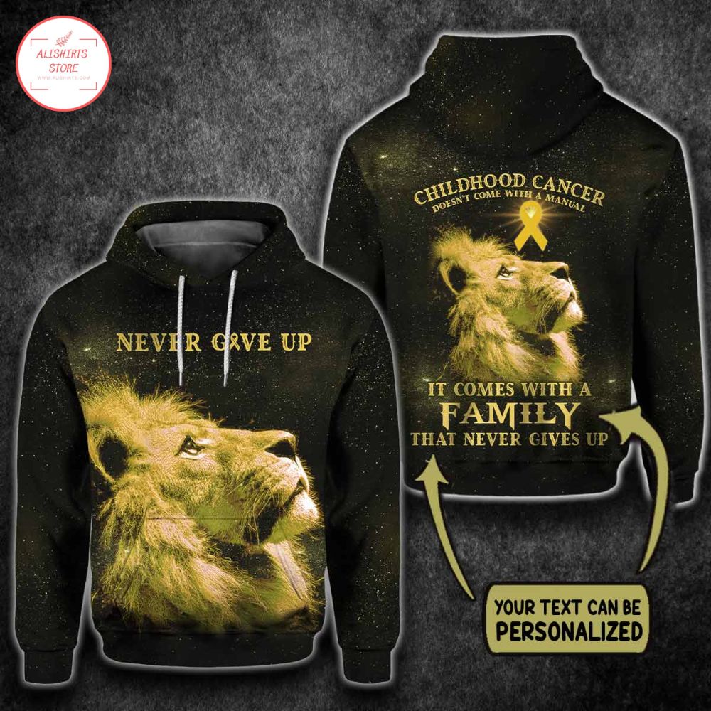 Never Gives Up Like Lion Personalized Hoodie