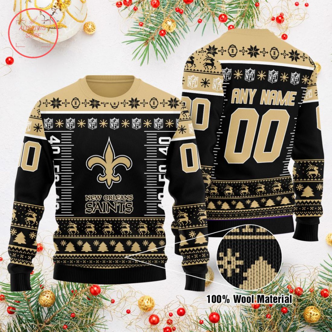 New Orleans Saints 2021 Custom Ugly Christmas Sweater