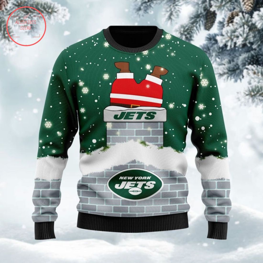 New York Jets Santa Claus Custom Ugly Christmas Sweater