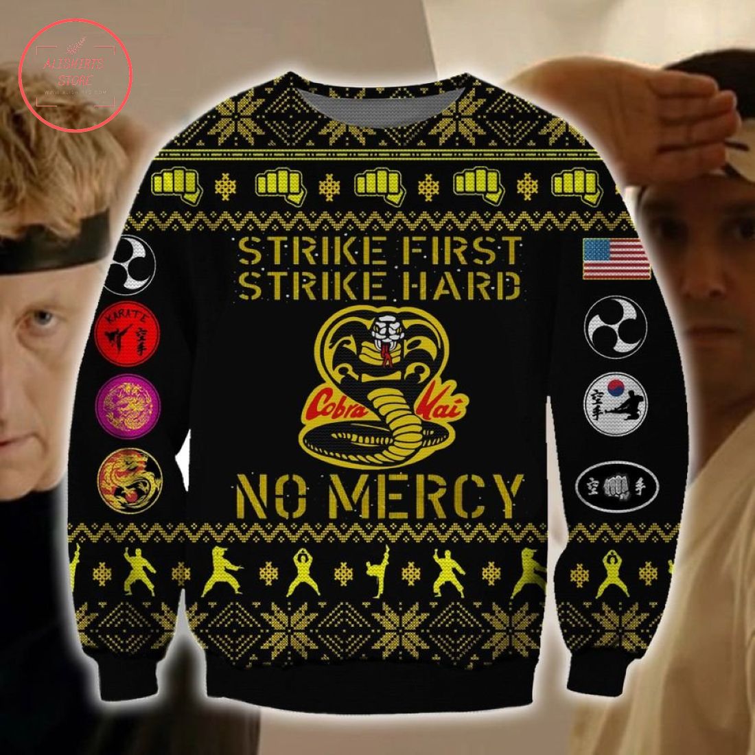 No Mercy Cobra Kai Ugly Christmas Sweater